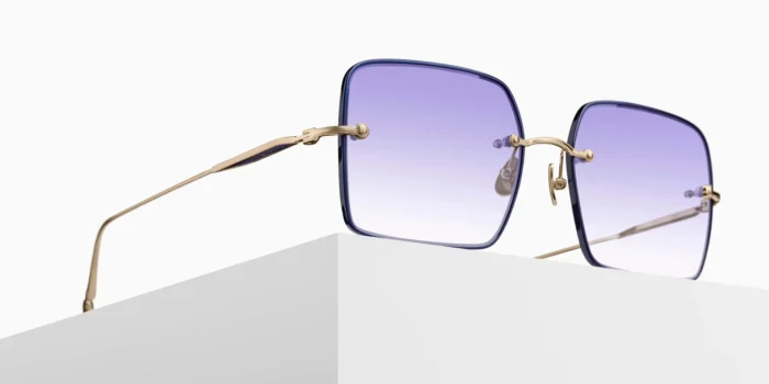 Alternative view of Matsuda M5005 Brushed Gold Café Blue Gradient